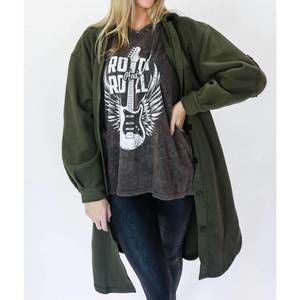 NEW LA MIEL weekend away shacket in olive
